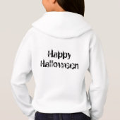 Familie Matching Girl Typografie Happy Halloween Hoodie (Rückseite)