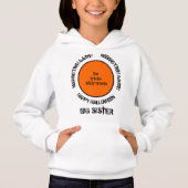 Familie Matching Girl Typografie Happy Halloween Hoodie (Vorderseite)