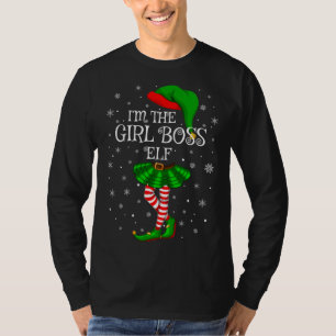 Familie Matching ich bin die Girl Boss Elf Weihnac T-Shirt
