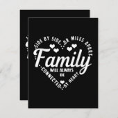 Familie Matching Shirt Familie immer angeschlossen Begleitkarte (Vorne/Hinten)