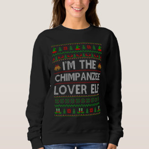 Familie Matt Ugly Chimpanzee Elf Weihnachten Sweatshirt