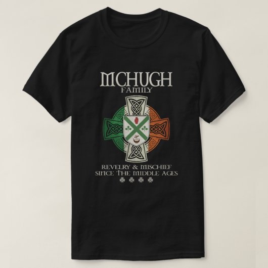 Familie McHugh arm Ireland Irish Celtic cross T-Shirt (Design vorne)