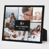 Familie mehrere FotoCollage etabliert Schwarz Fotoplatte (Seite)