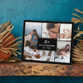 Familie mehrere FotoCollage etabliert Schwarz Fotoplatte (Seite)