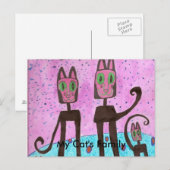Familie meiner Katze von Simo Postkarte (Vorne/Hinten)