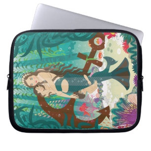 Familie Mermaid (Brunettes) Laptopschutzhülle