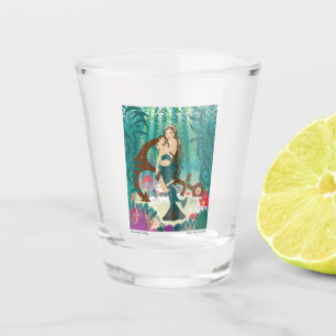 Familie Mermaid (Brunettes) Schnapsglas