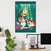 Familie Mermaid (dunkle Blondinen) Poster (Heimbüro)