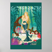 Familie Mermaid (dunkle Blondinen) Poster (Vorne)
