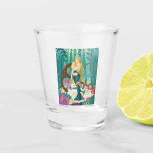 Familie Mermaid (dunkle Blondinen) Schnapsglas