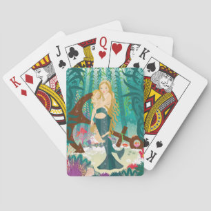 Familie Mermaid (dunkle Blondinen) Spielkarten