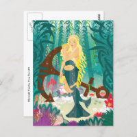 Familie Mermaid (helle Blondinen) Postkarte