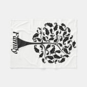 Familie mit Baumentwurf Fleece-Decke Fleecedecke (Vorderseite (Horizontal))