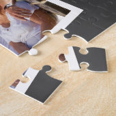 Familie mit bearbeitbarem Jahr ZigZag Foto Collage Puzzle (Seite)