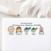 Familie mit drei Kinderadressen (Insitu)