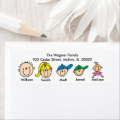 Familie mit drei Kinderadressen (Insitu)