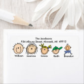 Familie mit drei Kinderadressen (Insitu)