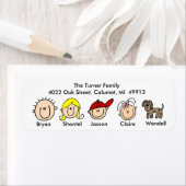 Familie mit Hunde-Adressenkennzeichen (Insitu)