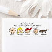 Familie mit Hunde-Adressenkennzeichen (Insitu)