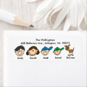 Familie mit Hunde-Adressenkennzeichen (Insitu)