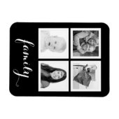 Familie mit vier Fotos Magnet (Horizontal)