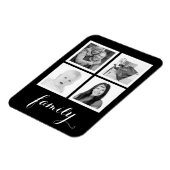 Familie mit vier Fotos Magnet (Linke Seite)