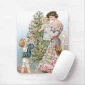 Familie mit Weihnachtsbaum Mousepad (Mit Mouse)