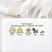 Familie mit zwei Hunden-Adresslisten (Insitu)