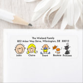 Familie mit zwei Katzen-Adresslisten (Insitu)