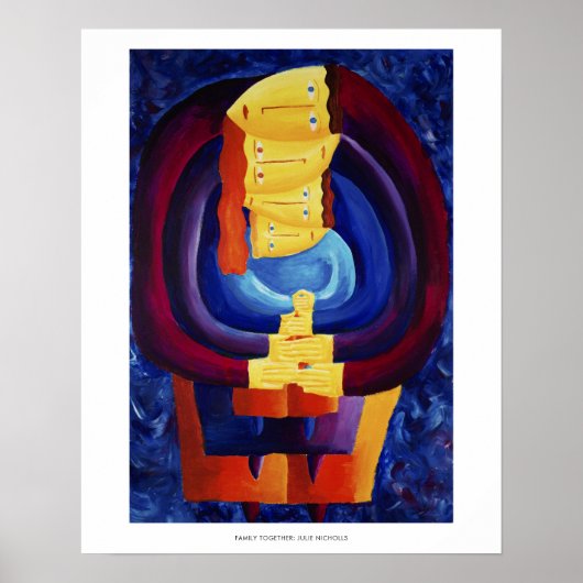 Familie Moderne Portrait Malerei Art Print Poster (Vorne)