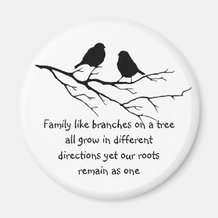 Familie mögen Niederlassungen auf einem Baum Magnet