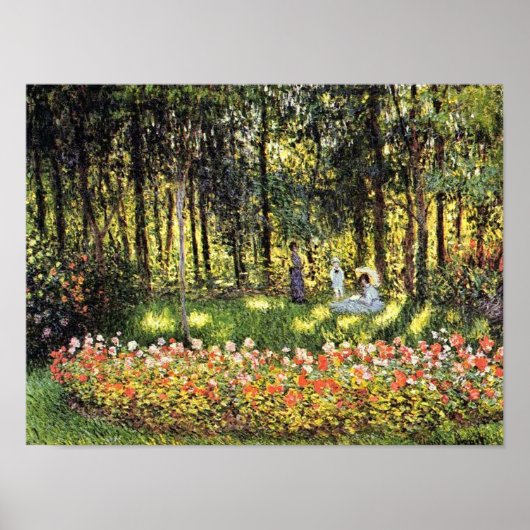 Familie Monet im Kunstgarten Print Poster (Vorne)