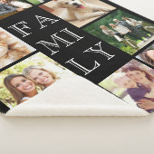 Familie Multi-Foto Collage Personalisiert Black Sherpadecke (3/4)