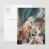 Familie Necker im Jahre 1780 Postkarte (Vorne/Hinten)