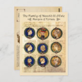 Familie Niccolò III d'Este Postkarte (Vorne/Hinten)