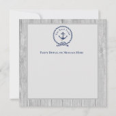 Familie oder Bootsname Navy Anchor Rope Nautic (Rückseite)