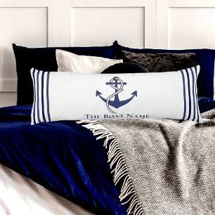 Familie oder Bootsname Navy Anchor Rope Nautic Seitenschläferkissen