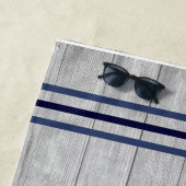 Familie oder Bootsname Navy Anchor Rope Nautic Strandtuch (Beispiel)