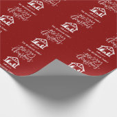 Familie oder Firmenname Geburtsstunde Frohe Weihna Geschenkpapier (Ecke)