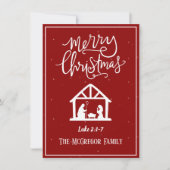 Familie oder Firmenname Geburtsstunde Frohe Weihna Mitteilungskarte (Vorderseite)