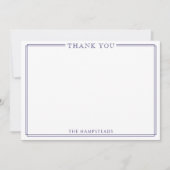 Familie oder Paare Elegant Dark Blue Vielen Dank Mitteilungskarte (Vorderseite)