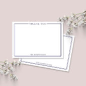 Familie oder Paare Elegant Dark Blue Vielen Dank Mitteilungskarte