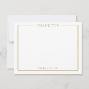 Familie oder Paare Elegante Gold Stationery Dankeskarte