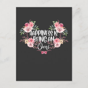 Familie Oma Glück Omi Großmutter Blume Postkarte