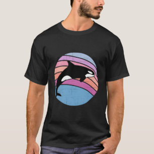 Familie Orca Vintag Retro Art Killer T-Shirt