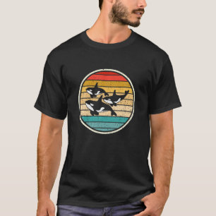 Familie Orca Vintag Retro Art Killer T-Shirt