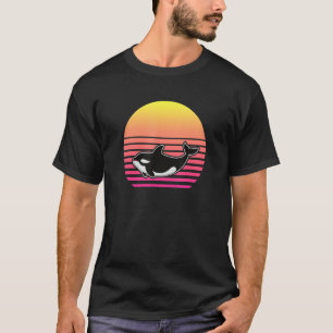 Familie Orca Vintag Retro Art Killer T-Shirt