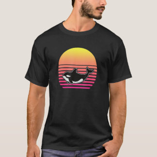 Familie Orca Vintag Retro Art Killer T-Shirt