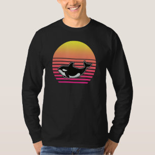 Familie Orca Vintag Retro Art Killer T-Shirt