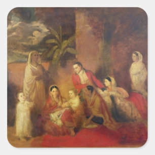 Familie Palmer, 1785 Quadratischer Aufkleber